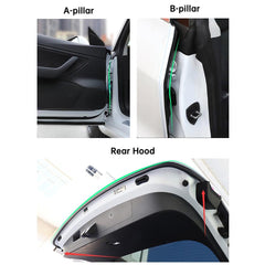 Kit de vedação de porta Kit de redução de ruído de vento à prova de som para Tesla Todos Models