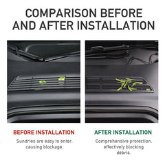 2024 Model 3 Highland Couvercle de boîte de rangement avant de secours Climatiseur Entrée d’air Panneau de grille de protection en maille pour Tesla