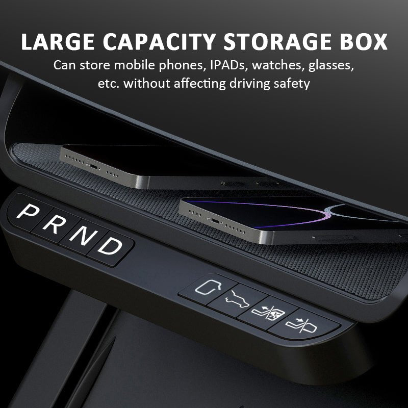 Central Control One-Click Gear Shifting Physical Button Storage Box for Tesla 2024+ Model 3 Highland - T-Launch