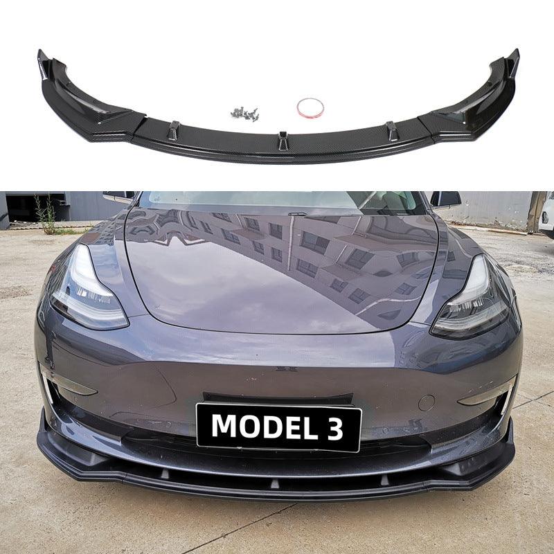 Front Bumper Lip Kit For Tesla Model 3 (2017-2023) - TESLAUNCH
