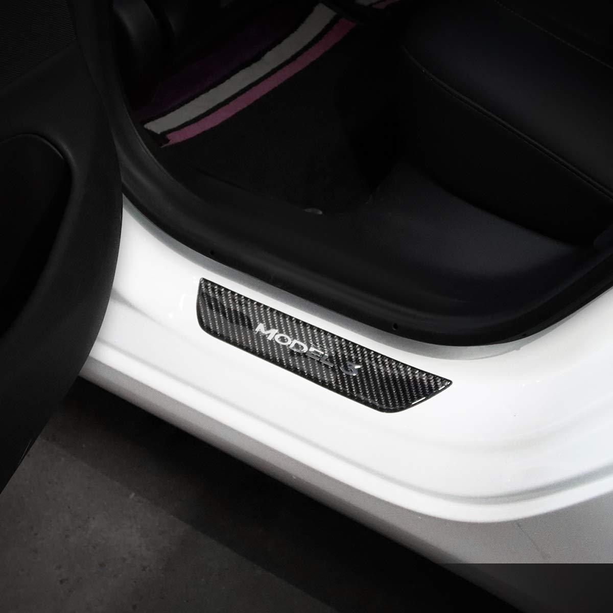 Tesla Model 3 Front / Real Door Sill Cover Protector (4 pcs) (2017-2023) - TESLAUNCH