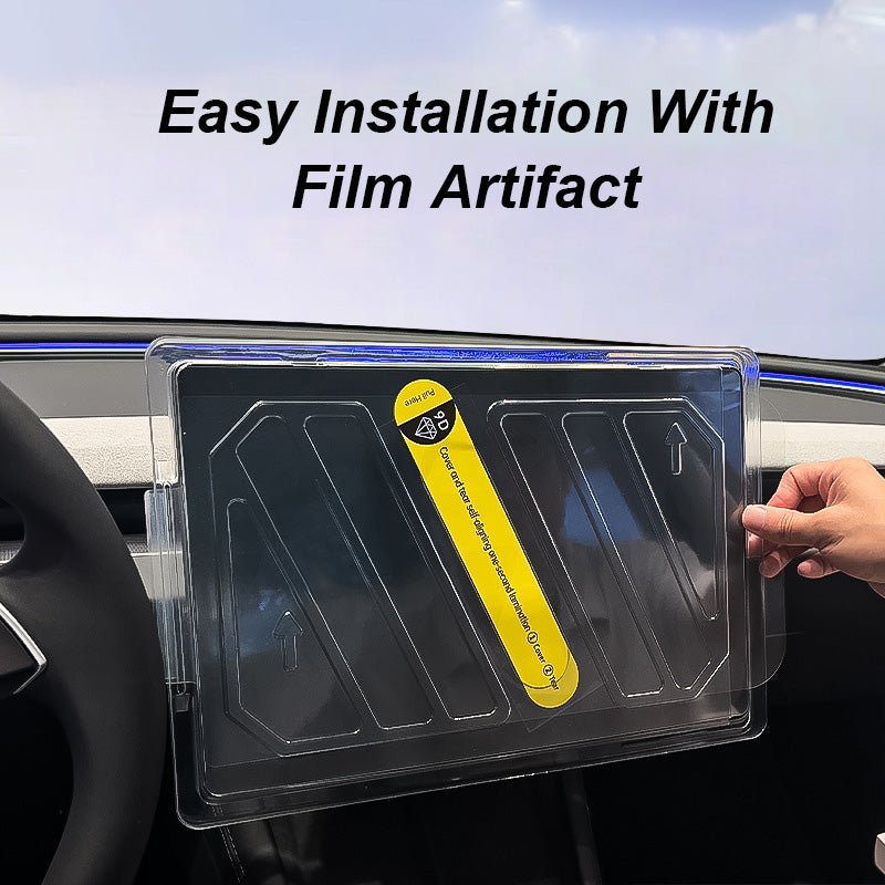 Dashboard Screen & Second Row Seat Screen Protector Tempered Film Fully Covers For Tesla 2024+ Model 3 Highland - T-Launch