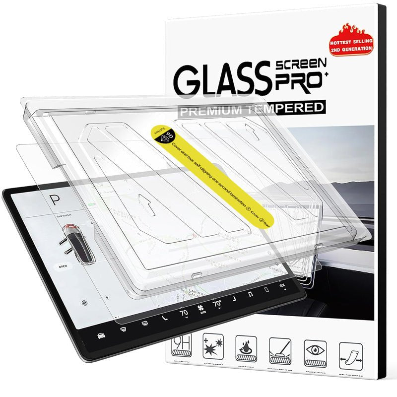 Dashboard Screen & Second Row Seat Screen Protector Tempered Film Fully Covers For Tesla 2024+ Model 3 Highland - T-Launch
