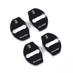Model 3 & Y Door Latch Lock Covers CF Coated (Set Of 4) - TESLAUNCH