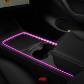 Model 3/Y Tablou de bord LED interior + Bandă luminoasă pentru consola centrală + Controler de aplicație pt Tesla(2017-2024)