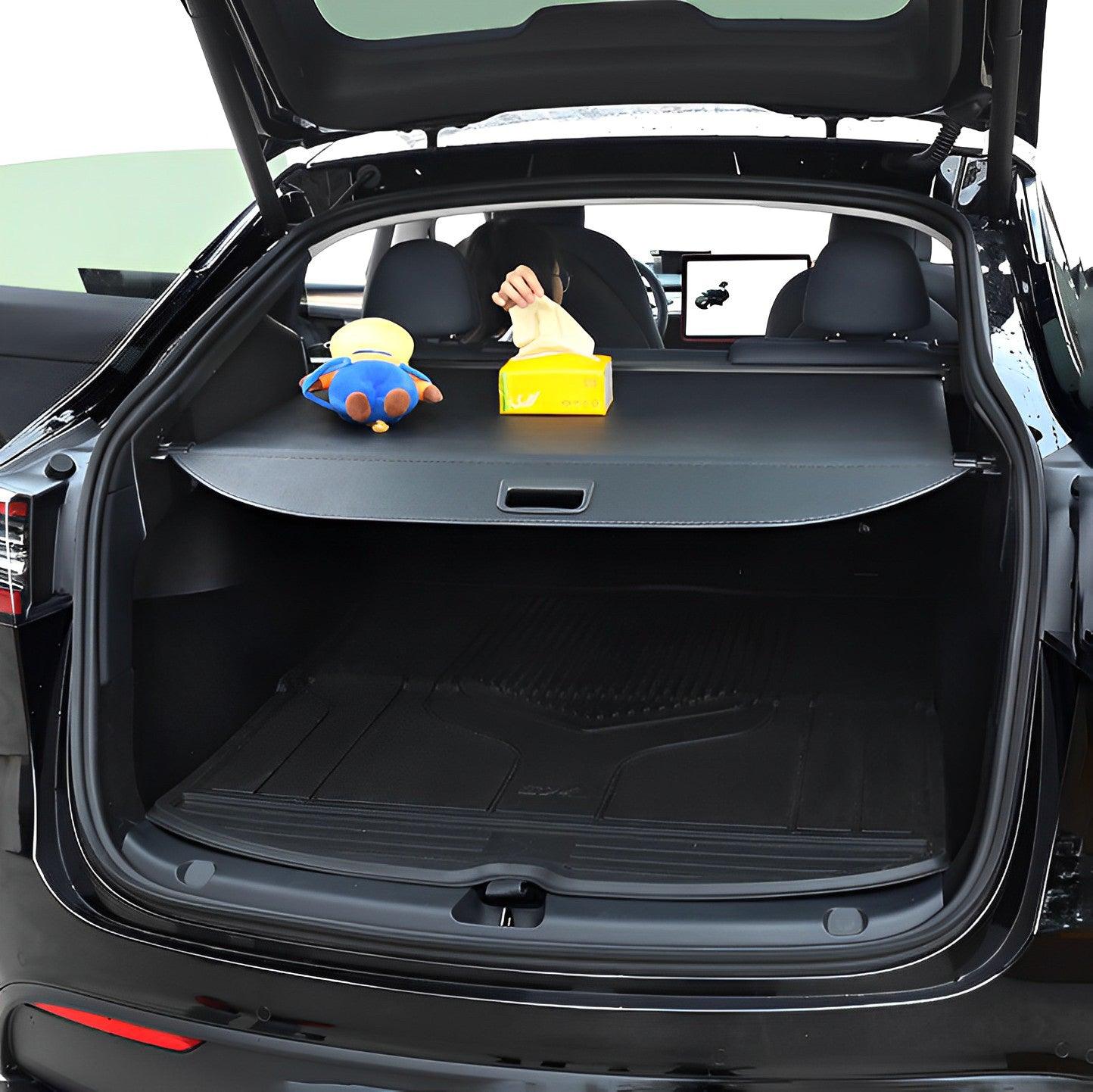 Tesla Model Y Retractable Rear Trunk Privacy Cargo Cover (2020-2023) - TESLAUNCH