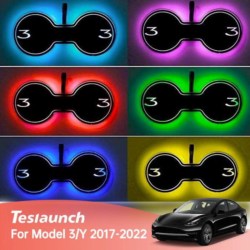 Model 3/Y Dual Cupholder 7-Color LED Pad (2018-2022) – TESLAUNCH