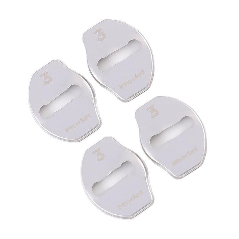 Model 3 & Y Door Latch Lock Covers CF Coated (Set Of 4) - TESLAUNCH