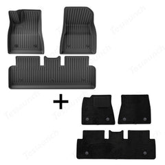 2024 Model 3 Highland Golvmattor All Weather Double Layer Flocking TPE för Tesla