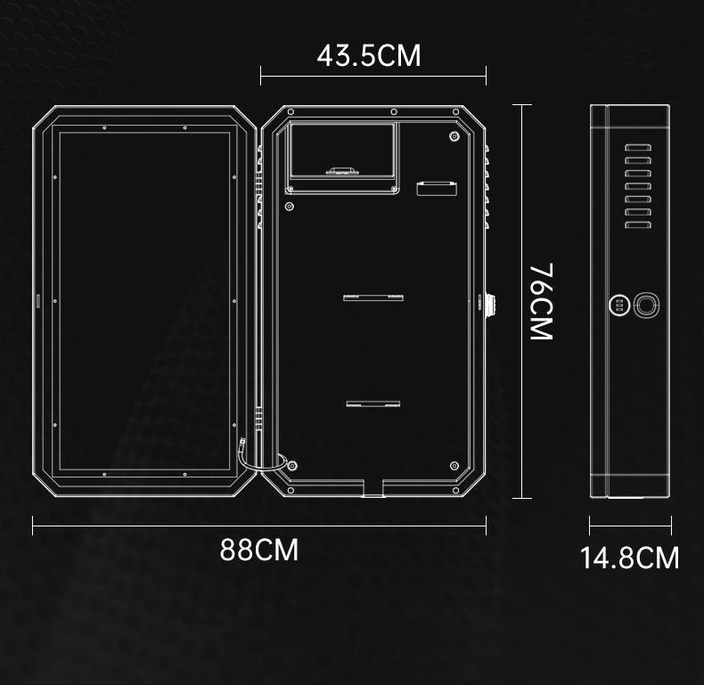 Tesla Charging Case Charger Holder Collection Organizer Box - Outdoor All Weather Waterproof For Model S X 3 Y - TESLAUNCH