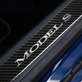 Tesla Carbon Fiber Door Sill Protector Cover For Model S (2016-2020) - TESLAUNCH