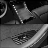 Carbon Fiber Interior Wrap Kit Dekal för Tesla Model 3