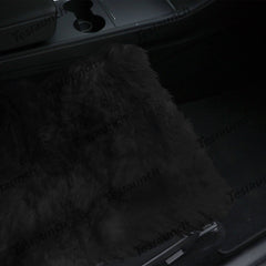 Faux Sheepskin Front Seat Covers Black/White For Tesla Model S/X/3/Y/Cybertruck-2PCS - T-Launch