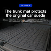 Tesla Model Y Front Trunk Mat Frunk Cargo Liner - 3D Lamination Cutting (2020-2023) - TESLAUNCH