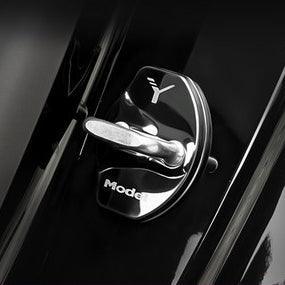 Model 3 & Y Door Latch Lock Covers CF Coated (Set Of 4) - TESLAUNCH