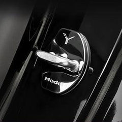 Model 3 & Y Door Latch Lock Covers CF Coated (Set Of 4) - TESLAUNCH