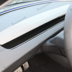 2024+ Model 3 Highland Dashboard Cover Segmented Long Decorative Strip (Carbon Fiber Pattern ABS) for Tesla