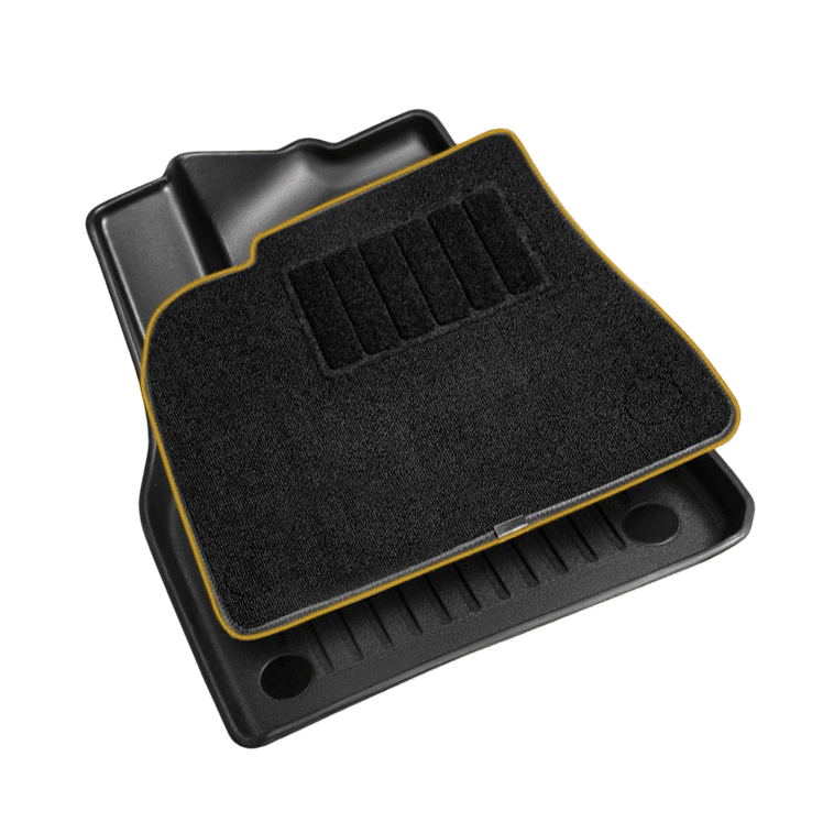 Tesla Model 3 Floor Mats All Weather Double Layer Flocking TPE (2021-2023) - TESLAUNCH