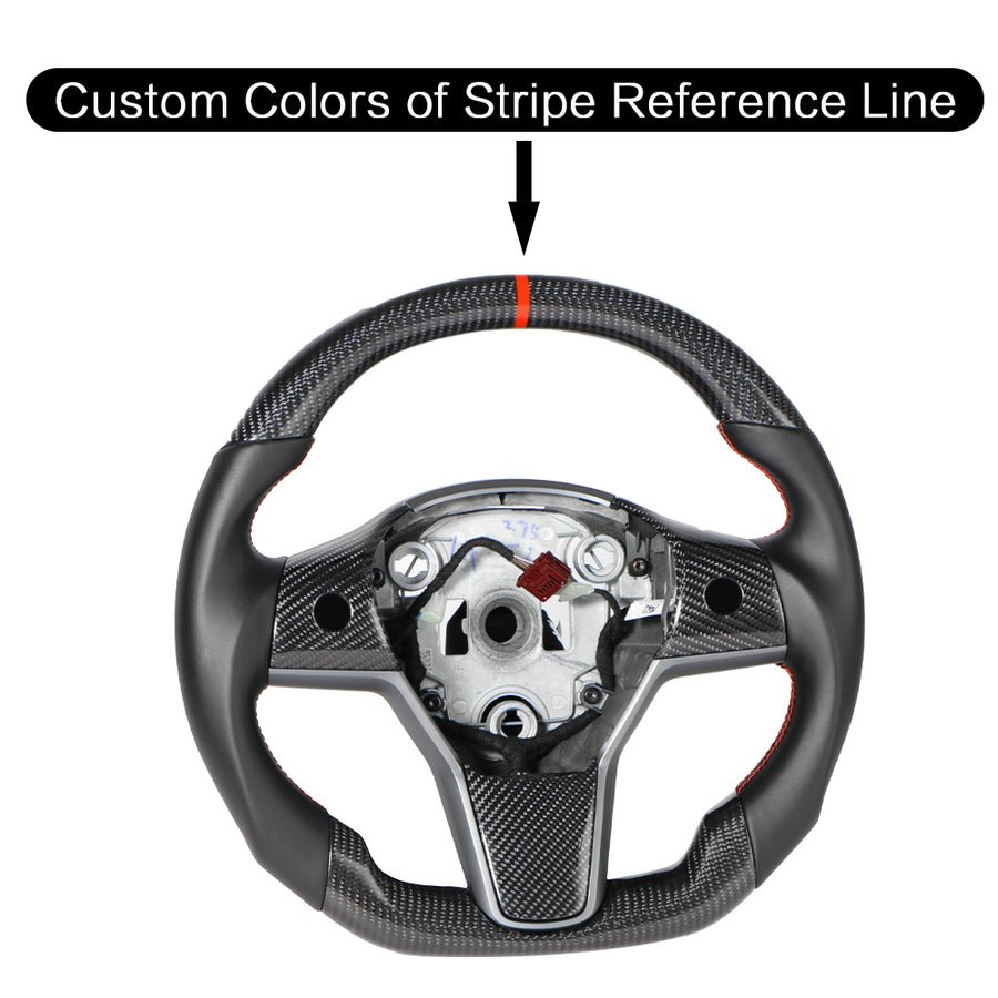 Model 3/Y Carbon Fiber Steering Wheel - T-Launch