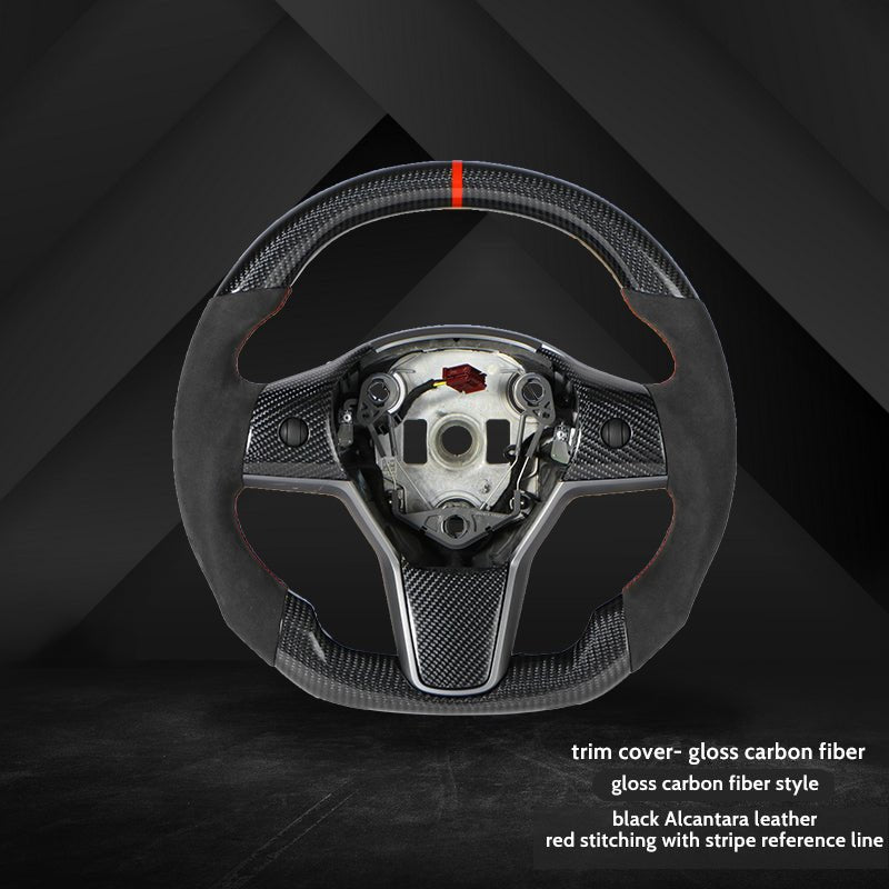 Model 3/Y Carbon Fiber Steering Wheel - T-Launch