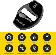 Model 3 & Y Door Latch Lock Covers CF Coated (Set Of 4) - TESLAUNCH