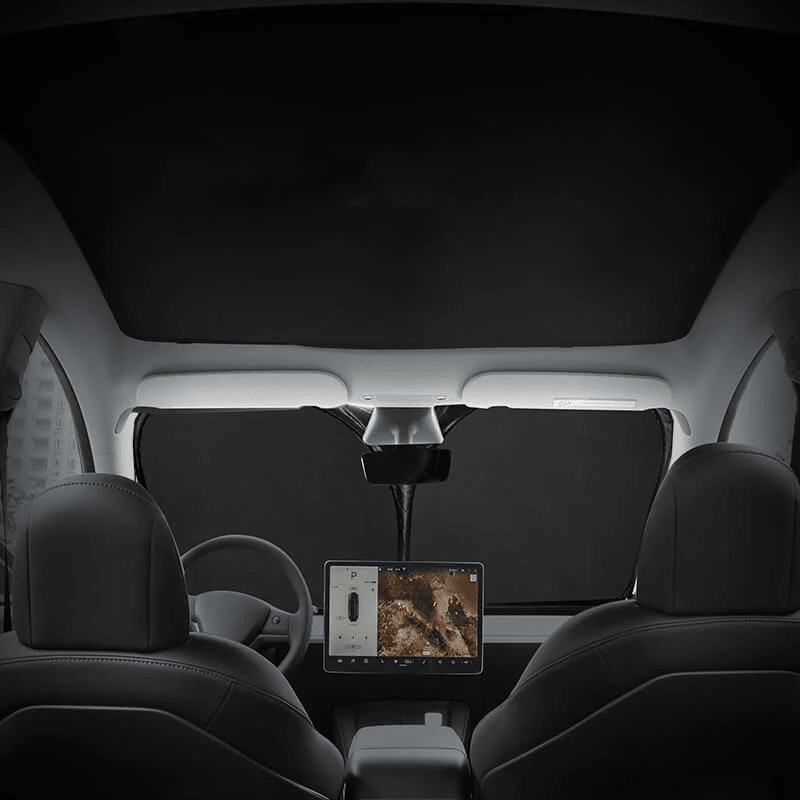 Model 3/Y Foldable Windshield Sun Visor Shade (2017-2026) for Tesla Car Accessories - T-Launch