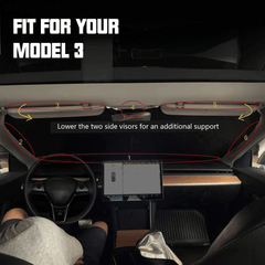 Model 3/Y/S/X Front Windshield Sunshade - Windshield Cover - T-Launch