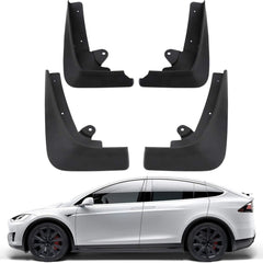 Mud Flaps Splash Guards For Tesla Model X (4 Pcs) (2015-2020) - T-Launch