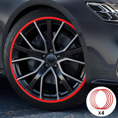 Red Aluminum Alloy Wheel Rim Protector- Fits All Cars - T-Launch