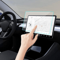Ultra-Premium Tempered Glass Screen Protector for Model 3 and Model Y with Easy Installation Aids and High Durability - T-Launch