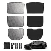 Upgrade Built-In Reflective Sunroof and Rear Windshield Sunshade For Model Y / Model 3 - Lightweight Reflective Silver Coated Sun Visor - T-Launch