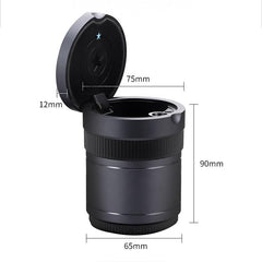 Vehicle Ashtray with Smell-proof Lid and LED Light for Tesla Model 3/Y/X/S - T-Launch