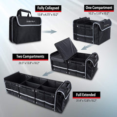 Water & Leakproof Large Collapsible Trunk Organizer For Tesla Model S/X/3/Y/Cybertruck - T-Launch