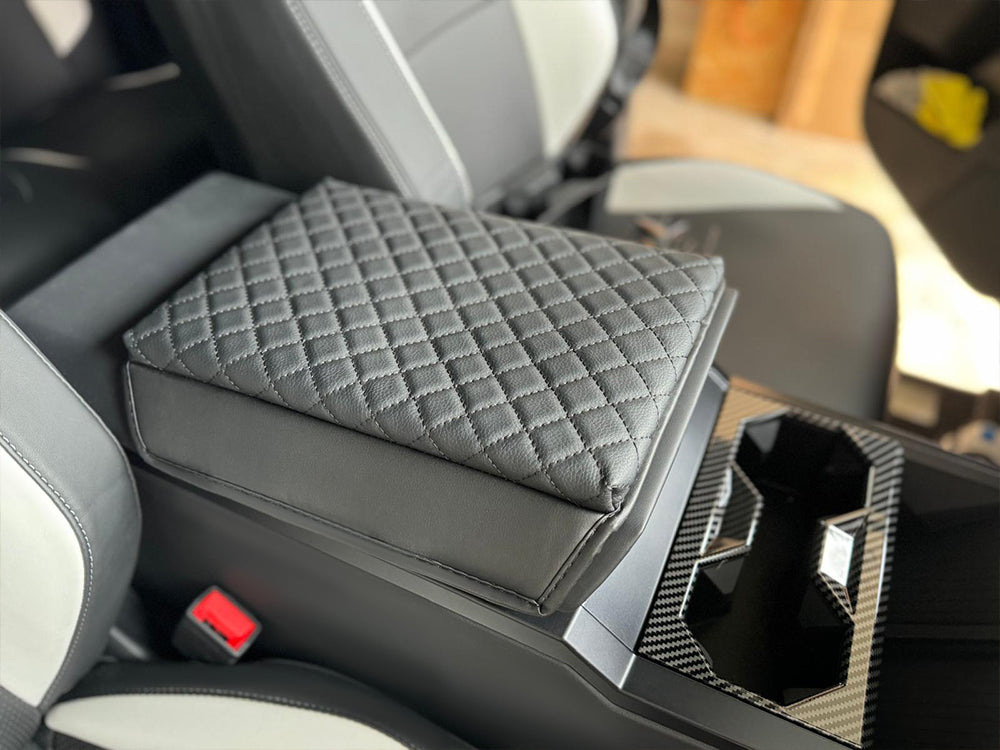 Cybertruck Center Armrest Cover: Genuine or Synthetic Leather?