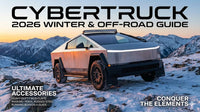 Off-road Cybertruck configuration with vault dividers, Molle panels, and charging storage