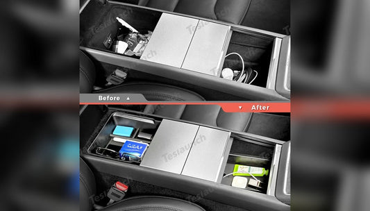 Best Center Console Organizer for Tesla Model Y Juniper 2025+: Keep Your New Model Y Interior Clean and Easy to Use - T-Launch