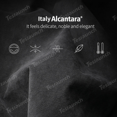Alcantara Steering Wheel U-shaped Cover Sticker for Tesla Model Y Juniper 2025+