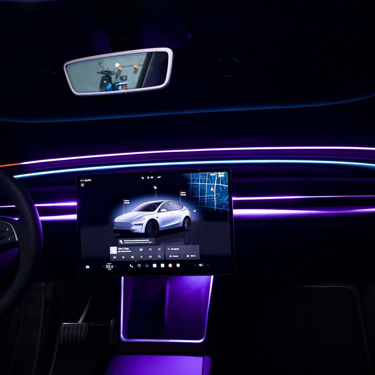 Lumină ambientală cu LED-uri pentru tabloul de bord – Modernizare interior care schimbă culoarea pentru Tesla Model Y Juniper 2025+