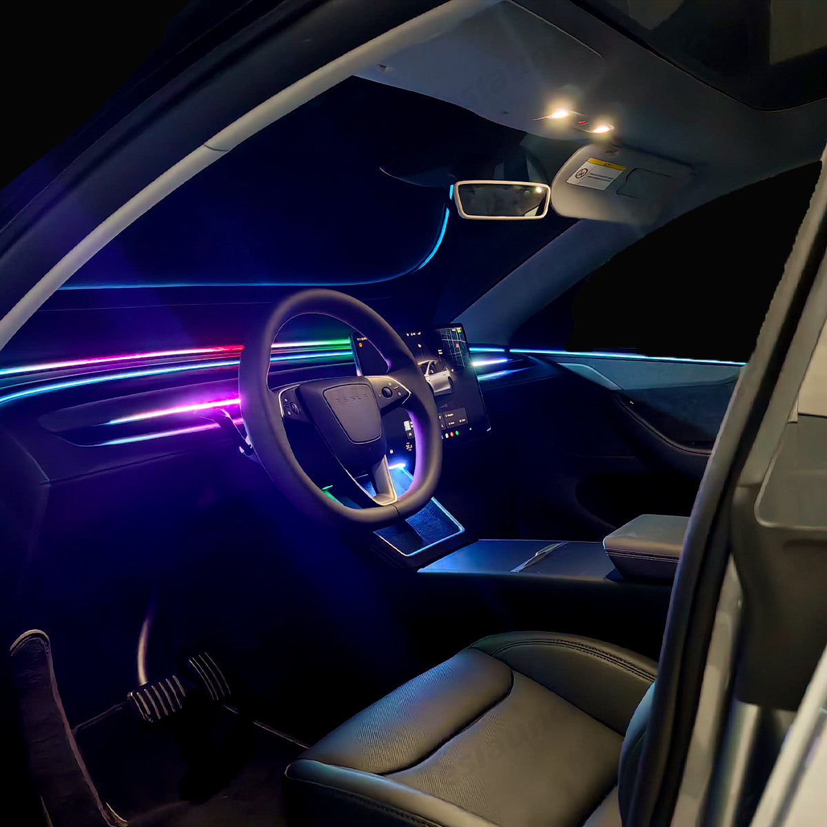 Lumină ambientală cu LED-uri pentru tabloul de bord – Modernizare interior care schimbă culoarea pentru Tesla Model Y Juniper 2025+
