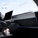 Naklejki Alcantara Anti-kick pod deską rozdzielną na rok 2024 Model 3 Highland