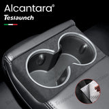 Alcantara Rücksitz Cup Cover Aufkleber für 2024 Model 3 Hochland