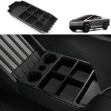 Split Lower Center Console Storage Tray with Cup Holder for Cybertruck