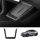 [Real Carbon Fiber] Central Control Charging Frame Cover for Tesla Model Y Juniper 2025+