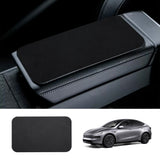 Alcantara Center Console Armrest Box Protective Pad Sticker for Tesla Model Y Juniper 2025+