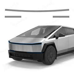 Kit de împachetare vinil negru DIY pentru bară luminoasă față și lumini spate pentru Tesla Cibercamion