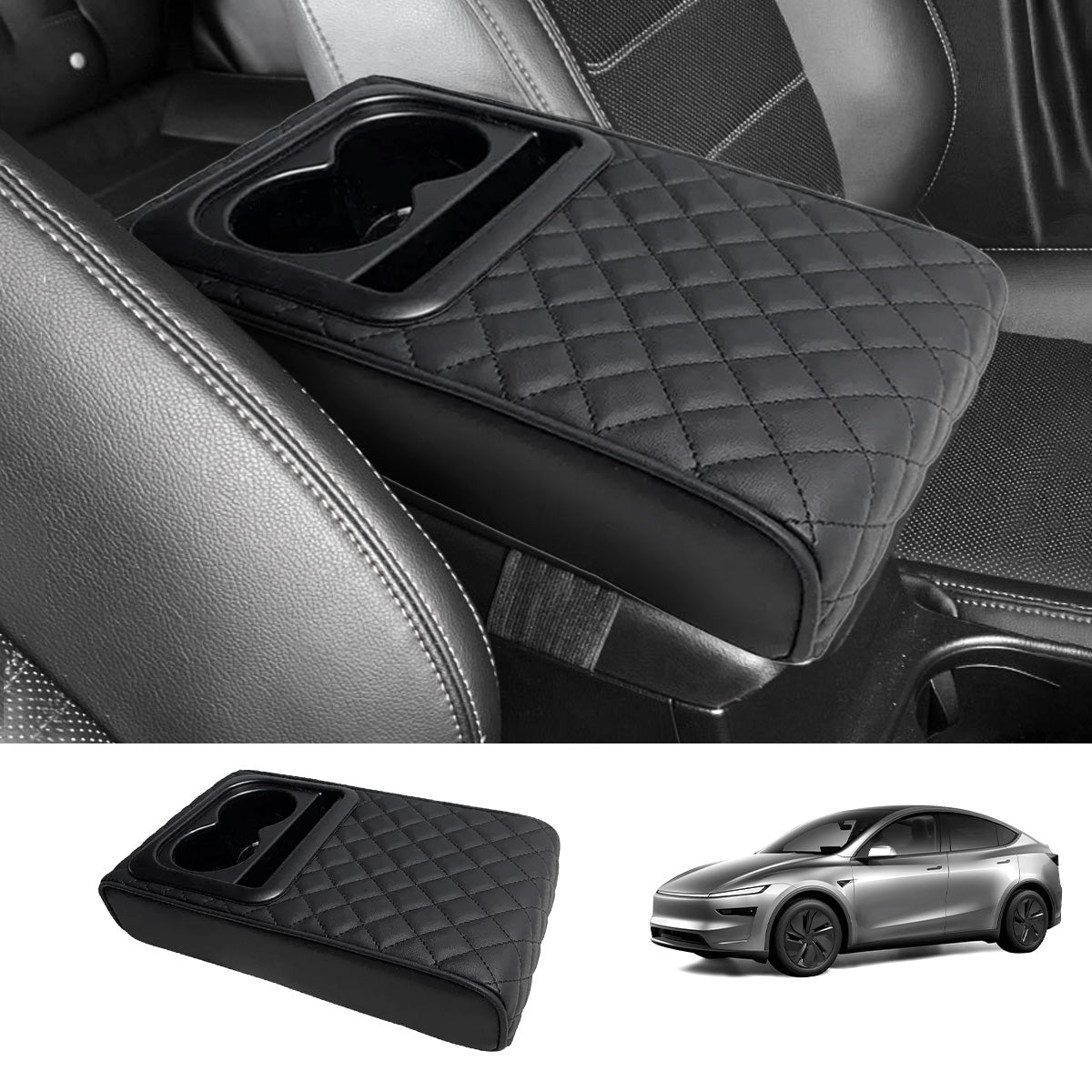 Center Console Armrest Heightening Cushion – Comfortable Support for Tesla Model 3/Y/S/X/CT
