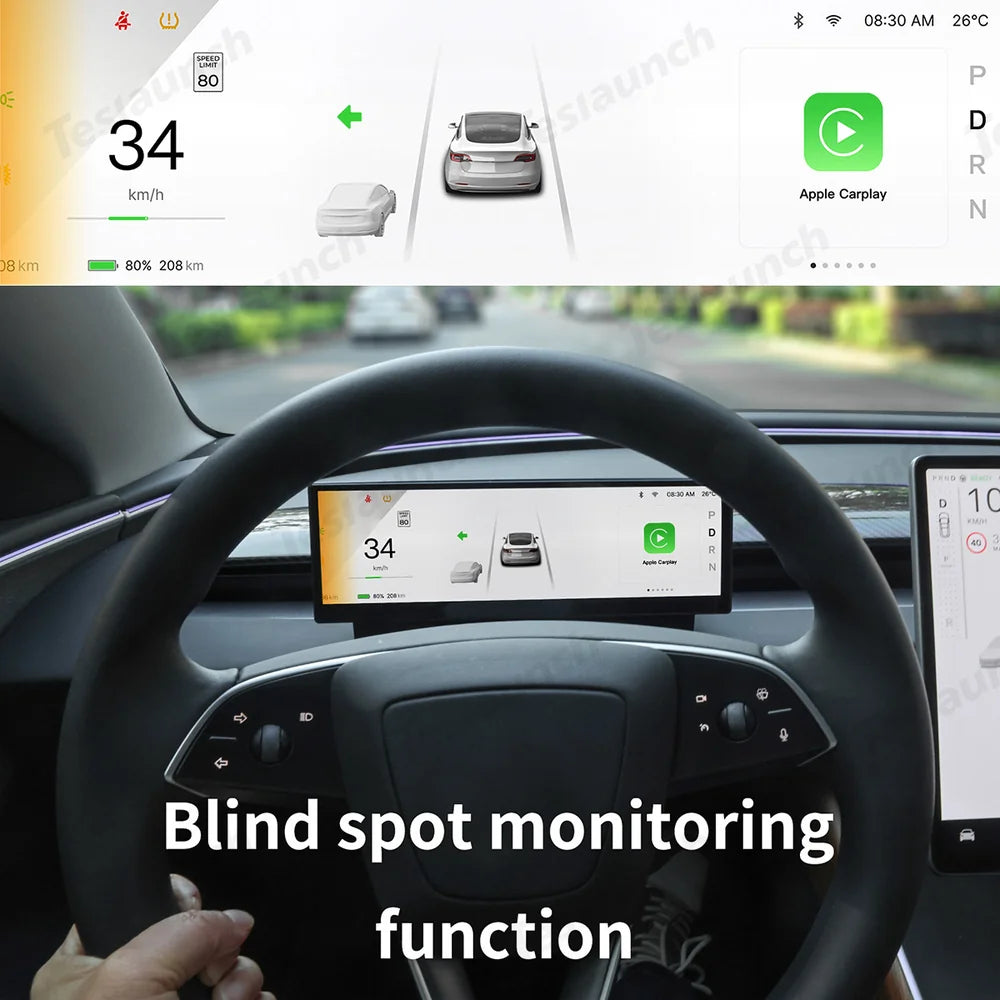 10.88" Large Instrument Cluster Display for Tesla Model 3/Y/Cybertruck