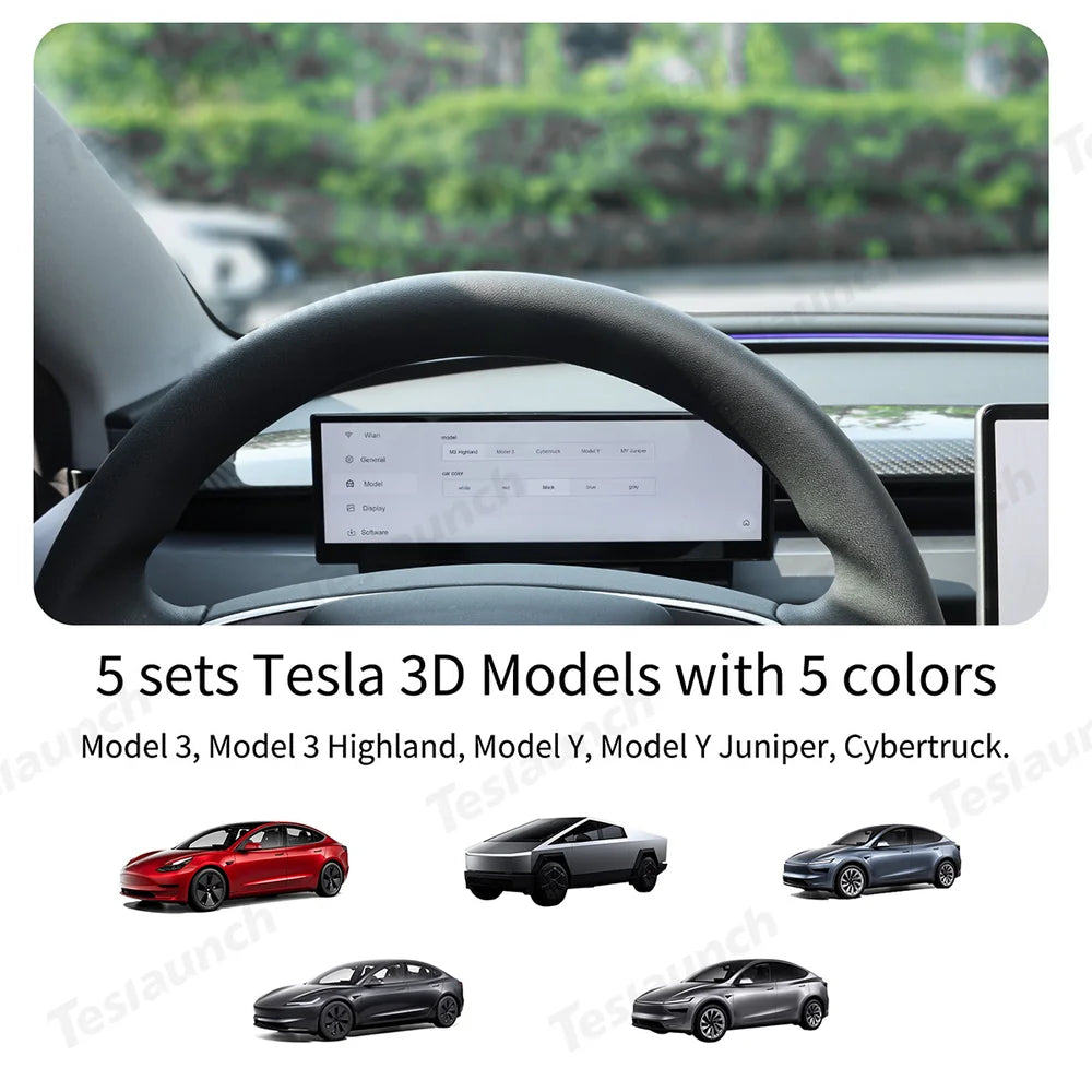 10.88" Large Instrument Cluster Display for Tesla Model 3/Y/Cybertruck