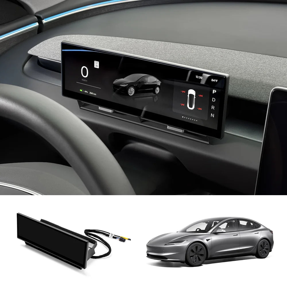 10.88" Large Instrument Cluster Head Up Display for Tesla Model 3/Y/Cybertruck - T-Launch