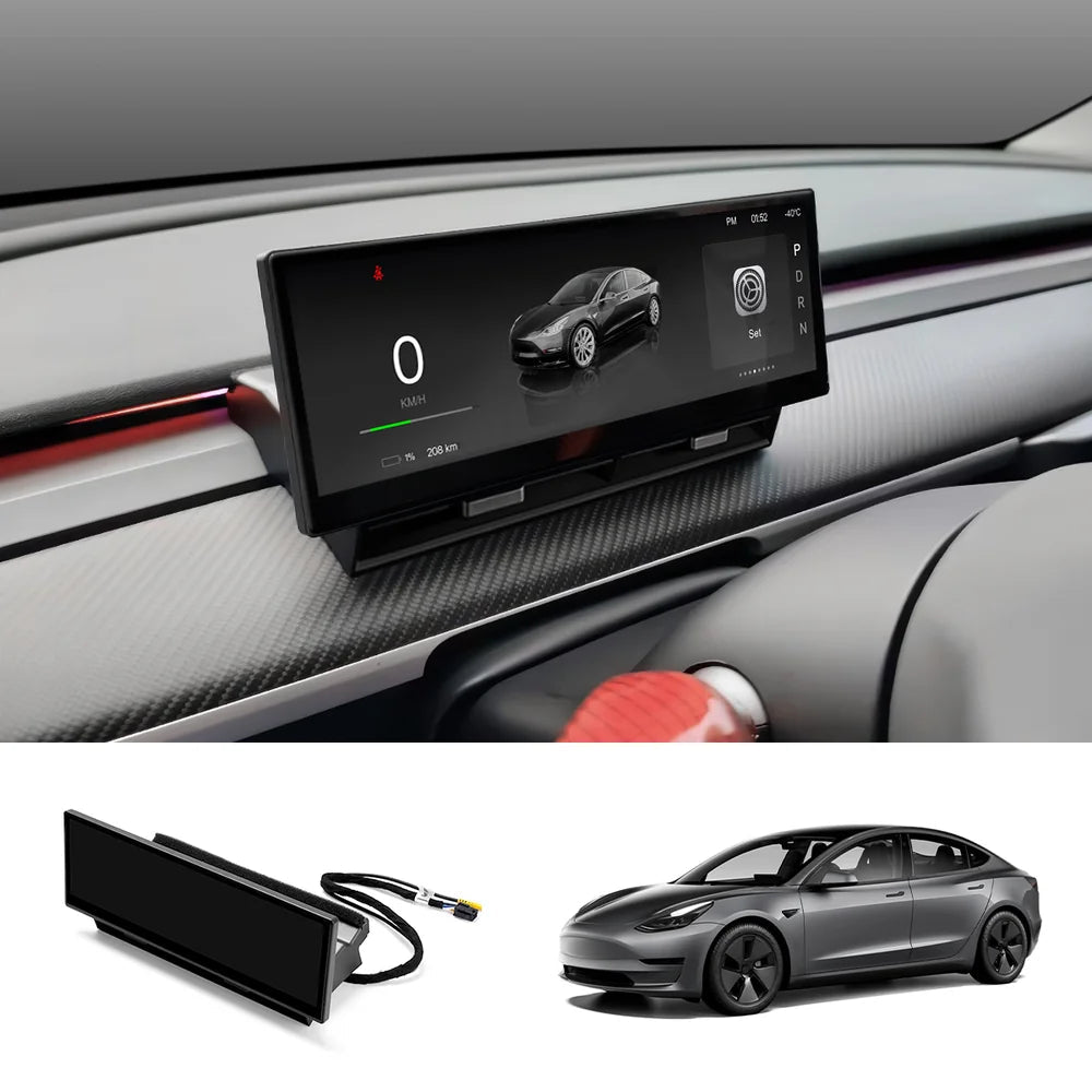 10.88" Large Instrument Cluster Head Up Display for Tesla Model 3/Y/Cybertruck - T-Launch
